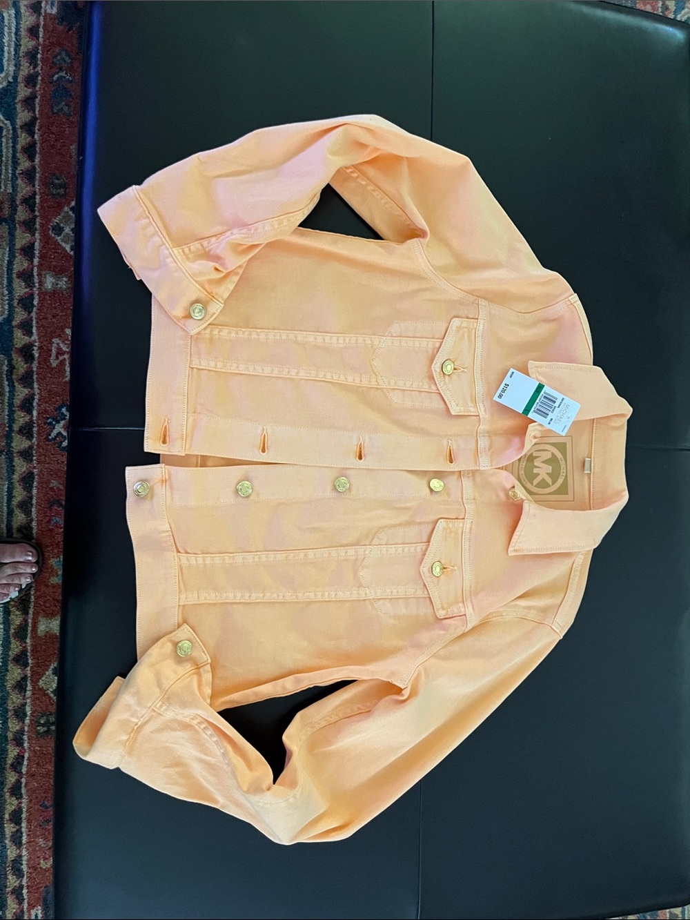 Michael Kors Peach Jacket with Gold-Tone Buttons
